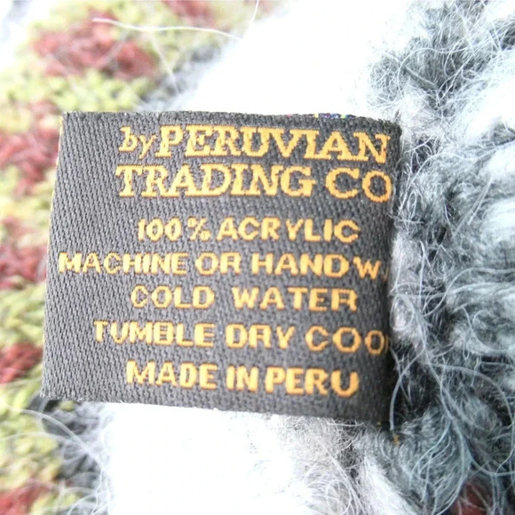 Perika by Peruvian Trading Co 100% Acrylic Fun Pattern Boho Hat Anthropologie - Picture 4 of 4